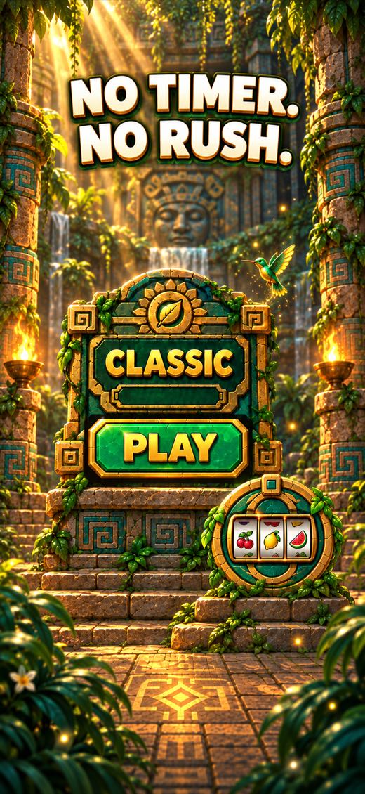 No timer, no rush: the Classic and Play choices on the temple steps.